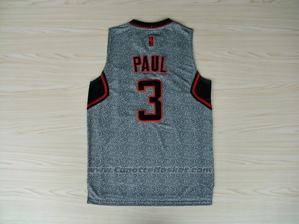 Maglia Moda Statico Los Angeles Clippers Chris Paul #3 Grigio